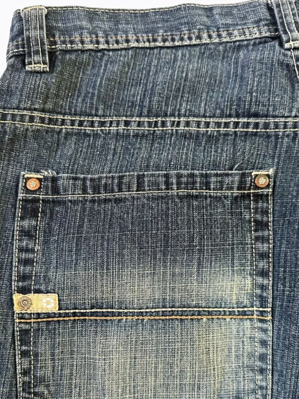 Vtg Southpole Y2K Baggy Wide Leg Skater Blue Jeans 82628 Gold Tab Men's 36 Faded